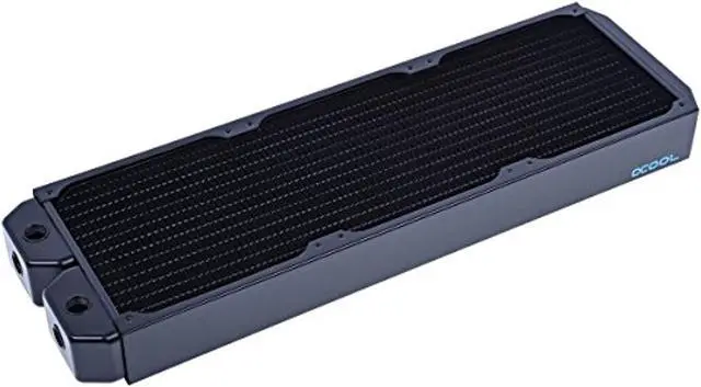 Alt view image 13 of 14 - Alphacool NexXxos XT45 Full Copper Radiator 420, 140mm x 3, Triple Fan, Black