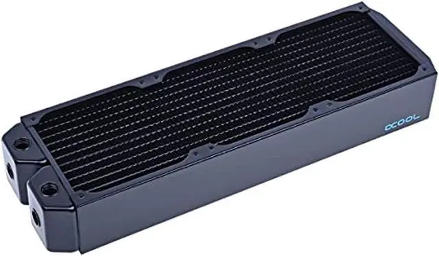 Alt view image 9 of 10 - Alphacool NexXxos UT60 Full Copper Radiator 420, 140mm x 3, Triple Fan, Black