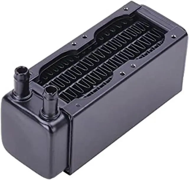 Alt view image 6 of 7 - Alphacool NexXxos XT45 Full Copper Radiator 80, 40mm x 2, Dual Fan, Black