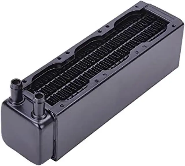 Alt view image 9 of 10 - Alphacool NexXxos XT45 Full Copper Radiator 120, 40mm x 3, Triple Fan, Black
