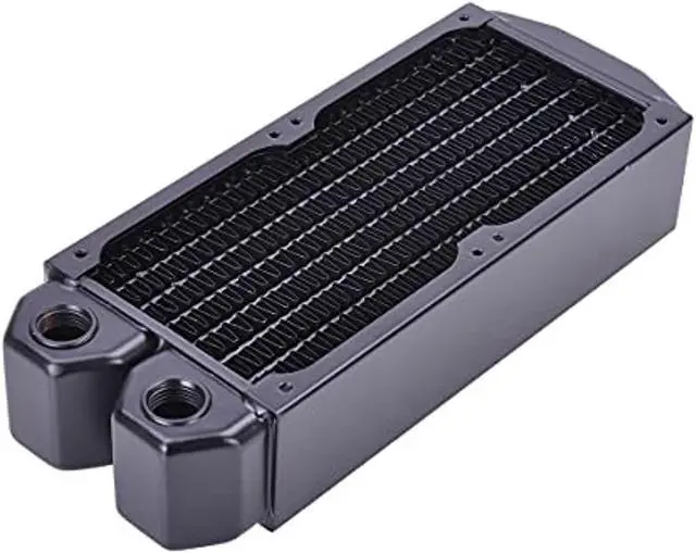 Alt view image 3 of 4 - Alphacool NexXxos XT45 Full Copper Radiator 160, 80mm x 2, Dual Fan, Black