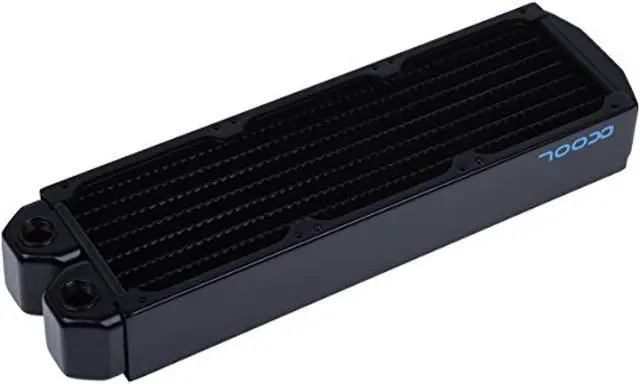 Alt view image 7 of 8 - Alphacool NexXxos XT45 Full Copper Radiator 240, 80mm x 3, Triple Fan, Black