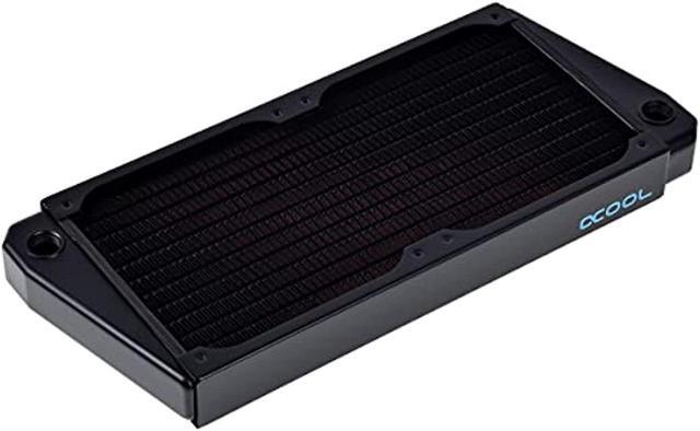 Alt view image 14 of 15 - Alphacool NexXxos ST30 Full Copper X-Flow Radiator 240, 120mm x 2, Dual Fan, Black