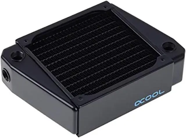 Alt view image 14 of 15 - Alphacool NexXxos XT45 Full Copper X-Flow Radiator 120, 120mm x 1, Single Fan, Black