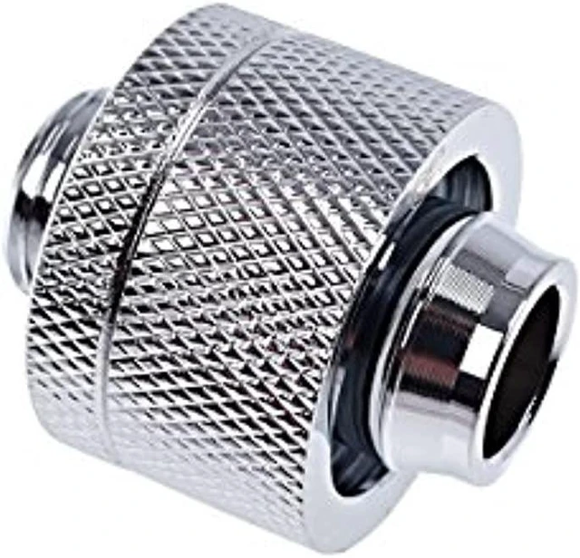 Alt view image 4 of 4 - Alphacool Eiszapfen G1/4" to 13mm ID, 19mm OD Compression Fitting for Soft Tubing, Chrome