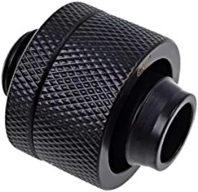 Alt view image 5 of 6 - Alphacool Eiszapfen G1/4" to 13mm ID, 19mm OD Compression Fitting for Soft Tubing, Deep Black