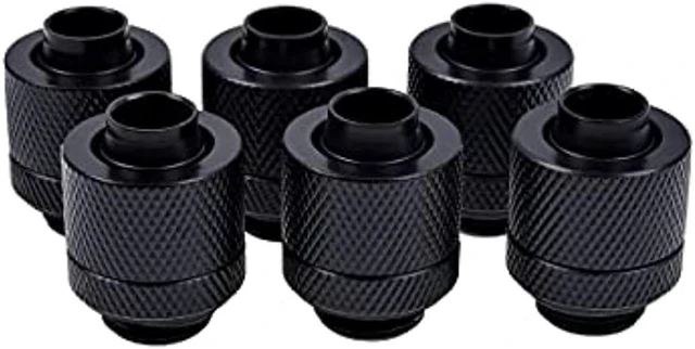 Alt view image 5 of 5 - Alphacool Eiszapfen 13/10mm compression fitting G1/4 - deep black sixpack