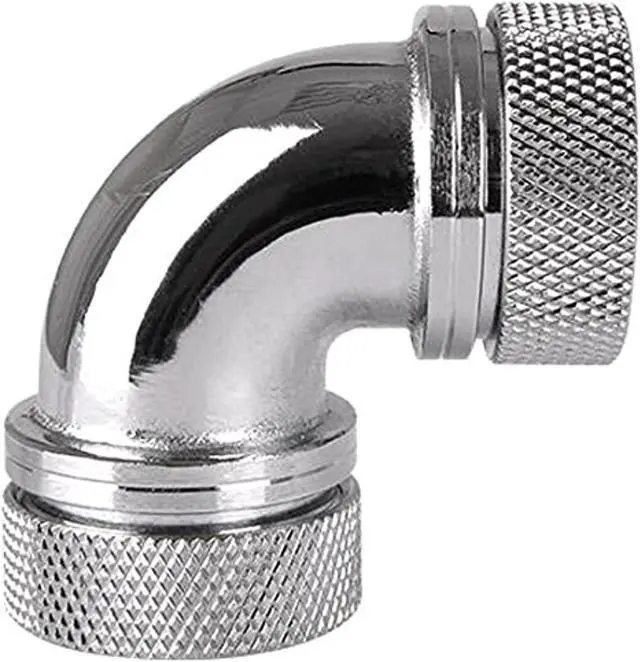 Alt view image 7 of 7 - TT CLW099-CA00SL-A PETG TUBE 90 DEGREE DUAL COMPRESSIO 16MM OD-CHROME/DIY LCS