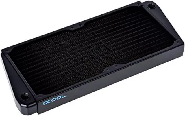 Alt view image 8 of 9 - Alphacool NexXxos ST30 Full Copper X-Flow Radiator 280, 140mm x 2, Dual Fan, Black
