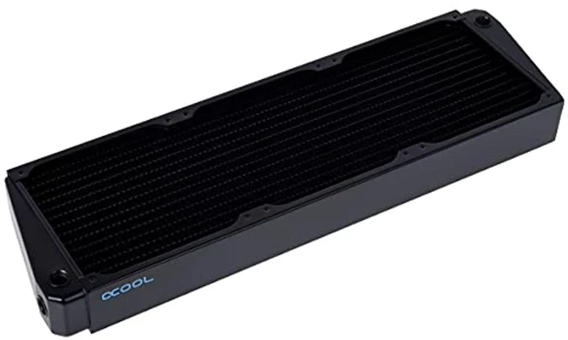 Alt view image 8 of 8 - Alphacool NexXxos XT45 Full Copper X-Flow Radiator 420, 140mm x 3, Triple Fan, Black