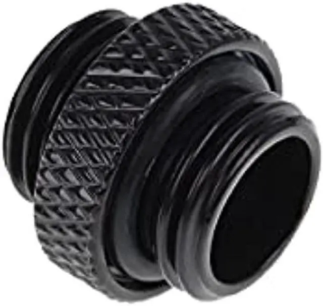 Alt view image 13 of 13 - Alphacool Eiszapfen G1/4" Male to Male Adapter Fitting - Deep Black (17399)