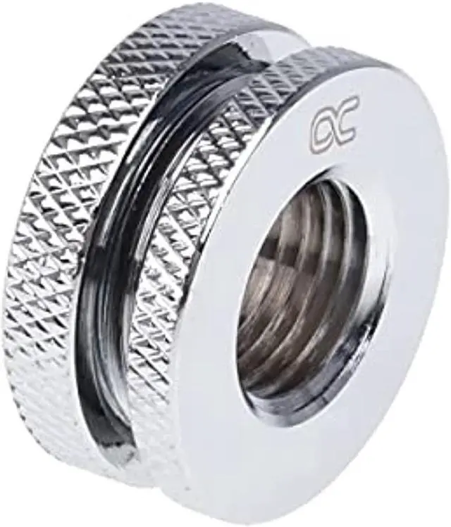 Alt view image 5 of 5 - Alphacool G1/4" Bulkhead Connector Fitting, Short Version, Chrome