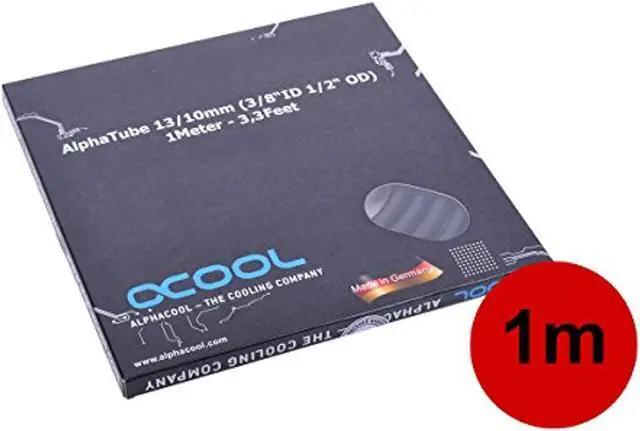 Alt view image 4 of 5 - Alphacool Alphatube HF Tubing 10mm ID, 13mm OD (3/8" ID, 1/2" OD), 1 meter, UV Black