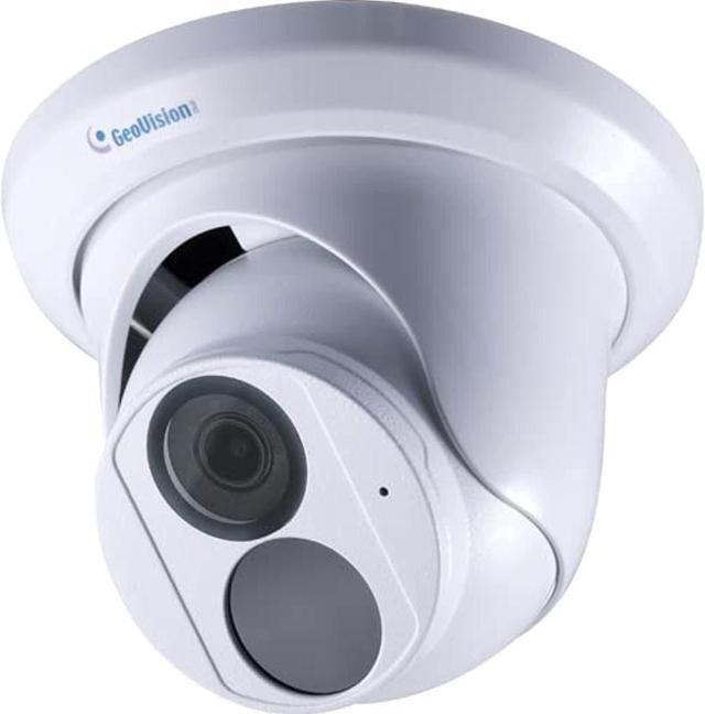 Main image of geovison gv-ebd8800 8mp wdr poe ir eyeball network outdoor dome camera with 2.8mm lens rj45 connection