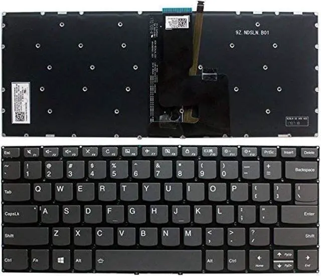 Alt view image 2 of 2 - New US Black English Backlit Laptop Keyboard (without palmrest) Replacement for Lenovo IdeaPad S340-14 S340-14API S340-14IIL S340-14IML S340-14IWL Light Backlight