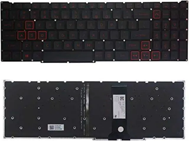 Alt view image 2 of 2 - New US Red font English Backlit Laptop Keyboard (without palmrest) for Acer Nitro 5 AN515-55 AN515-55-73GS AN515-55-53AG Light Backlight