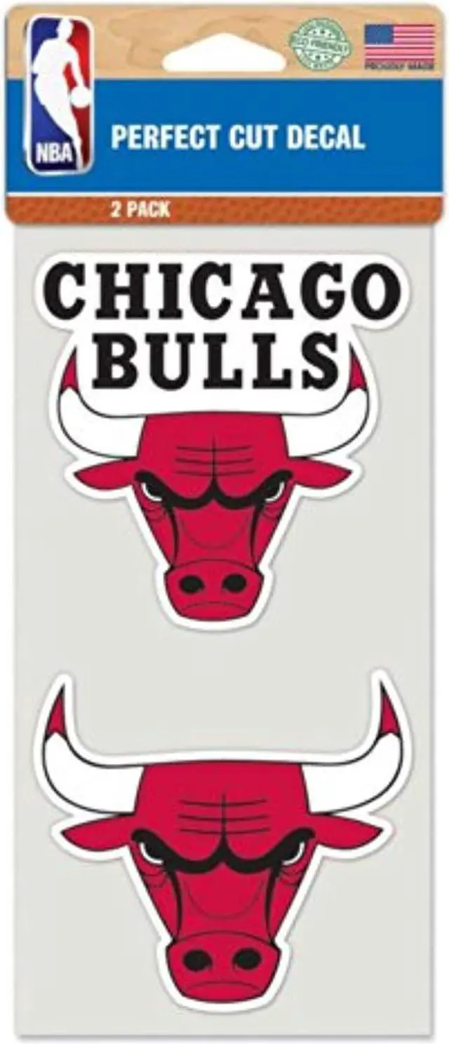 Main image of chicago bulls set of 2 die cut decals