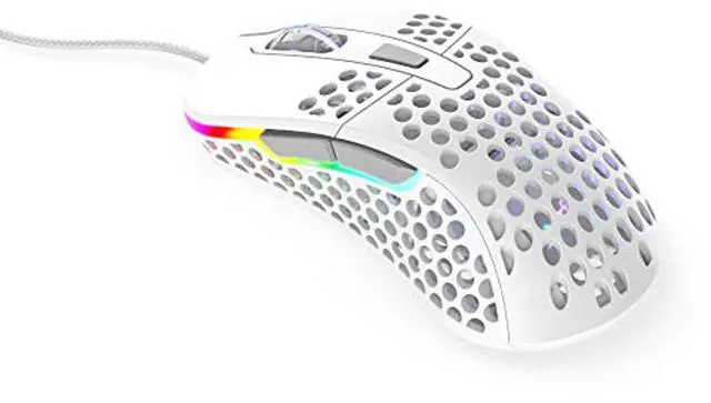Alt view image 5 of 5 - Xtrfy M4 RGB Lightweight Mouse - White
