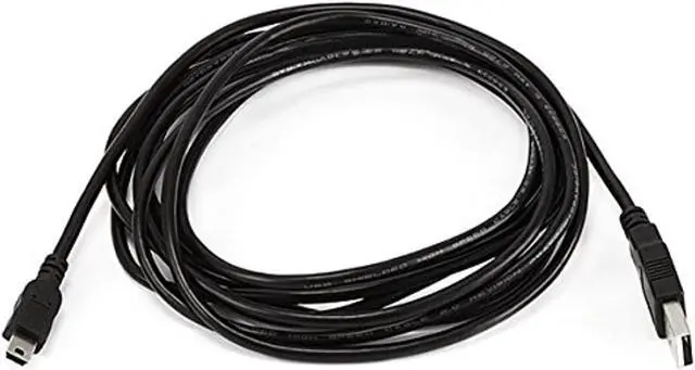 Alt view image 7 of 13 - Monoprice 10ft USB A to mini-B 5pin 28/28AWG Cable, Black