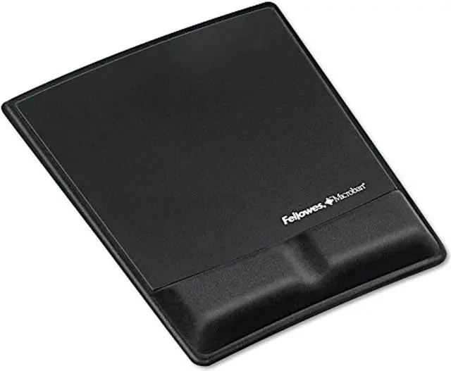 Main image of fellowes 9181201 mouse/wrist support, 8-1/4-inch x9-7/8-inch x7/8-inch, black