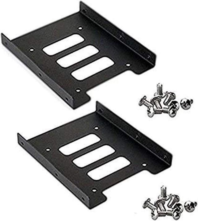 Alt view image 4 of 5 - iMBAPrice (Pack of 2) 2.5" To 3.5" Bay SSD HDD Notebook Hard Disk Drive Black Mounting Bracket Adapter Tray Kit