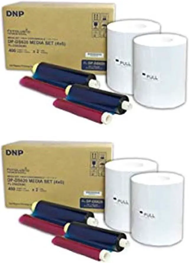Alt view image 3 of 5 - dnp 2x 4x6" dye sub media for ds620a printer, 400 prints per roll, 2 piece