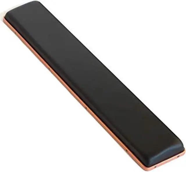 Alt view image 2 of 3 - Azio Palm Rest Retro Artisan Black Leather w/Copper Alum