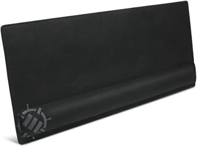 Alt view image 11 of 18 - enhance large extended gaming mouse pad with memory foam wrist rest support by 31.5 x 13.78 x 1 inches  antifray stitching & premium soft tracking mat surface black