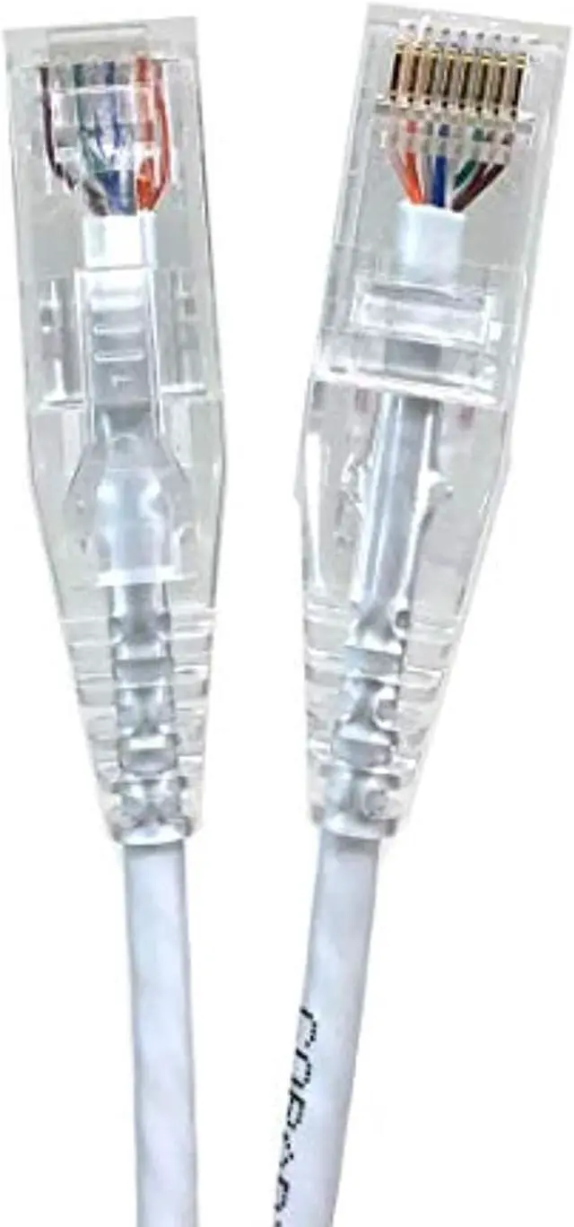 Alt view image 7 of 7 - Micro Connectors (E08-050W-SLIM-5) Ultra Slim 50 Feet (28AWG) CAT 6 UTP RJ45 Patch Cables, Pack of 5, Color-White