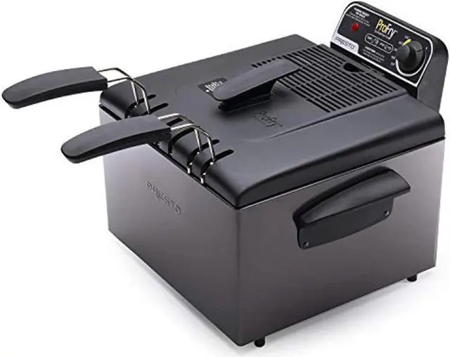Alt view image 8 of 10 - PRESTO Dual Basket Deep Fryer, Black Stainless Steel (05489)