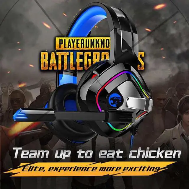 Alt view image 7 of 7 - Obokidlyamor Gaming Headset for PS4 Xbox One PC PS4 Headset with Noise Canceling Microphone, Over-Ear Gaming Headphones with Surround Sound, Soft Earmuff & RGB Light