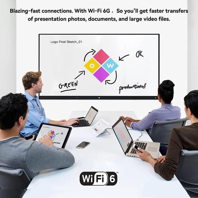 Alt view image 5 of 6 - TIBURN HQ Board 75" R2, 4K UHD Interactive Board, Smart Whiteboard with an 8core CPU & Open App Ecosystem(Smart Board+ Movable Stand +Wall Mounting) for Office and Classroom