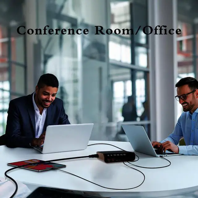 Alt view image 5 of 6 - TIBURN 240W GaN Charger Station Desktop with Digital Display Screen USB C Fast Charging Wireless Charger USB A Charger Power Adapter for iPad Phone Laptop for Office