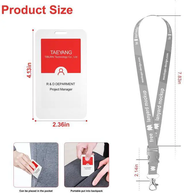 Alt view image 2 of 7 - TiBurn E-Ink Smart Badge Holder, Editable Smart ID Badge Holder with Tag, NFC and Bluetooth, E-Paper Screen, Employee Student Badge