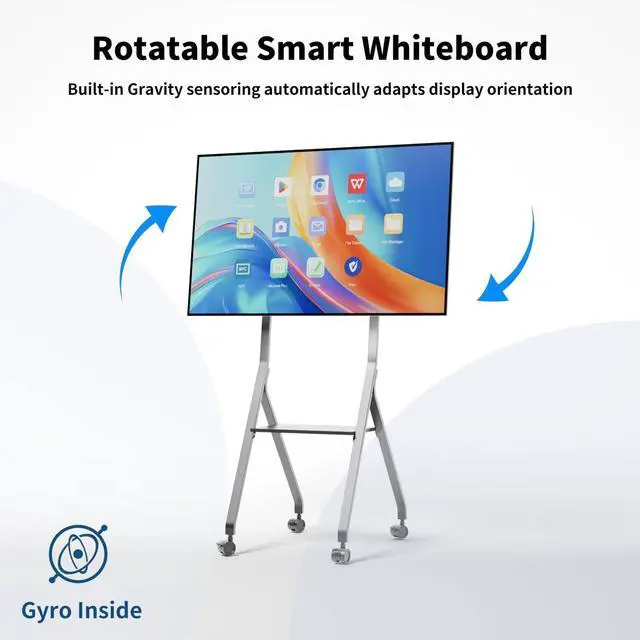 Alt view image 3 of 7 - TIBURN FLIP HUB 55" S2 Android 13.0 4K UHD Rotating Smart Board | Digital whiteboard, Ideal for Hybrid Work, Interative Conference and Classroom Electronic Presentation Board with Flip Mobile Stand