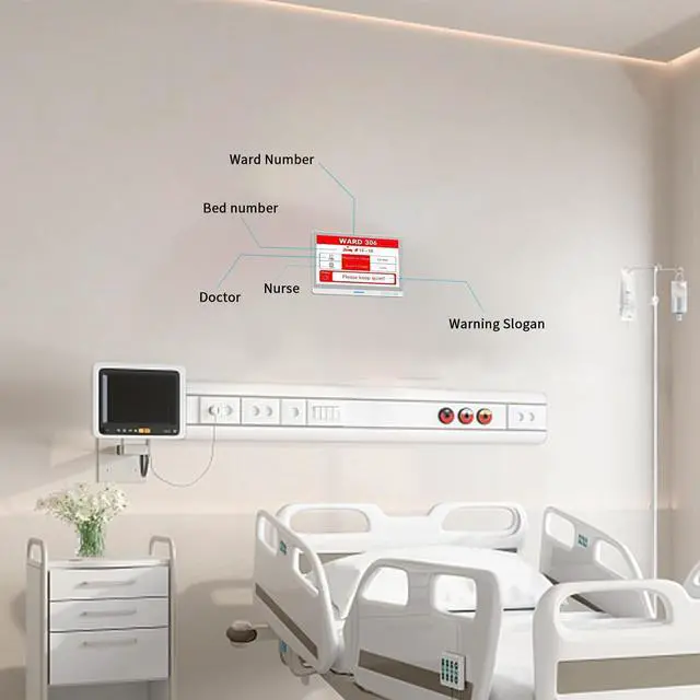 Alt view image 7 of 7 - TIBURN 7.5inch E-Ink Smart Door Sign, E-Paper Digital Signage, Bluetooth Refresh,Executive Modern Style Business School Office Hospital Door Sign Three Colors: Black, White, Red With Bluetooth Version