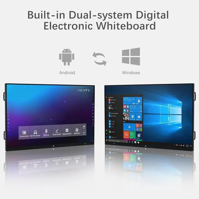 Alt view image 2 of 6 - TIBURN HQ Board 75" R2 MAX,Smart Board 4K UHD Touch Screen All-in-One Computer for Office and Classroom with Windows 11 Pro & Open App Ecosystem