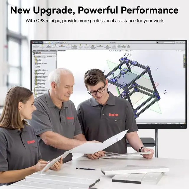 Alt view image 6 of 6 - TIBURN HQ Board 75" R2 MAX,Smart Board 4K UHD Touch Screen All-in-One Computer for Office and Classroom with Windows 11 Pro & Open App Ecosystem