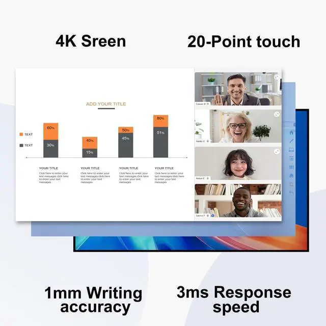 Alt view image 2 of 7 - TIBURN FLIP HUB 55" S2 Android 13.0 4K UHD Rotating Smart Board | Digital whiteboard, Ideal for Hybrid Work, Interative Conference and Classroom Electronic Presentation Board with Flip Mobile Stand