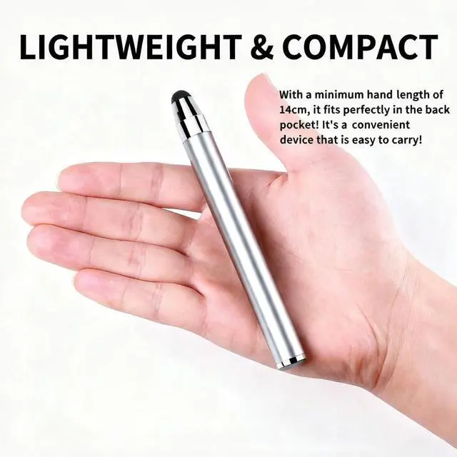 Alt view image 5 of 7 - TIBURN Silver Telescopic Presentation Pointer, Stainless Steel Telescopic Pointer Pen, Suitable for Classroom and Business Touchscreens (2pcs)