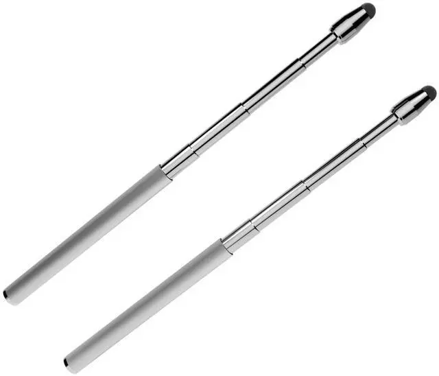 Main image of TIBURN Silver Telescopic Presentation Pointer, Stainless Steel Telescopic Pointer Pen, Suitable for Classroom and Business Touchscreens (2pcs)