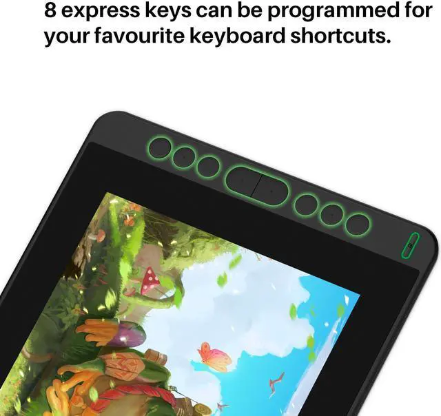 Alt view image 4 of 7 - HUION Kamvas 12 Pen Display Full-Laminated Graphic Drawing Monitor Battery-Free Stylus, Tilt Function 8192 Pen Pressure and 8 Shortcut Keys, 11.6"