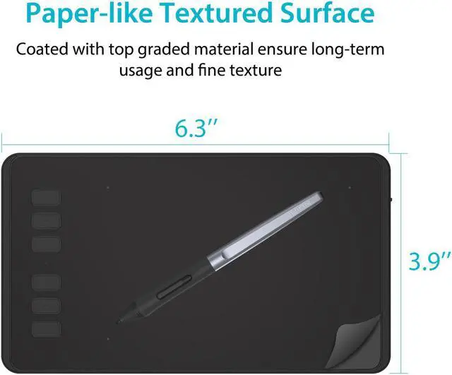 Alt view image 2 of 5 - Huion Inspiroy H640P 6.3 x 3.9inch Graphics Drawing Pen Tablet Android Support with Battery-Free Stylus PW100 and 6 Programmable Press Keys