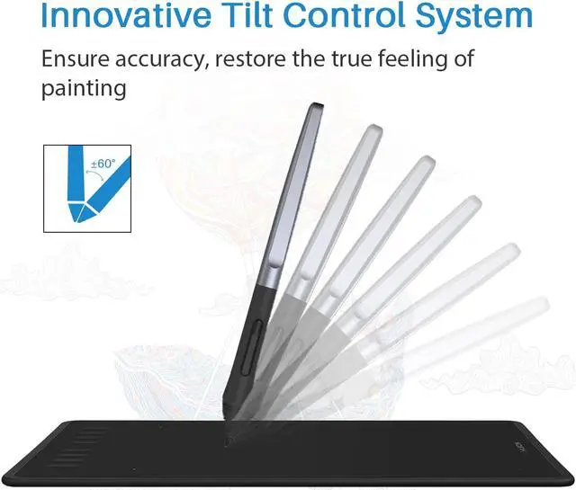Alt view image 7 of 7 - HUION Inspiroy H950P 8.7 x 5.4inch  Drawing Pen Tablets Digital Drawing Pad  Graphic Tablet, Tilt Feature Battery-Free Pen 8192 Pressure Sensitivity and 8 Programmable Press Keys