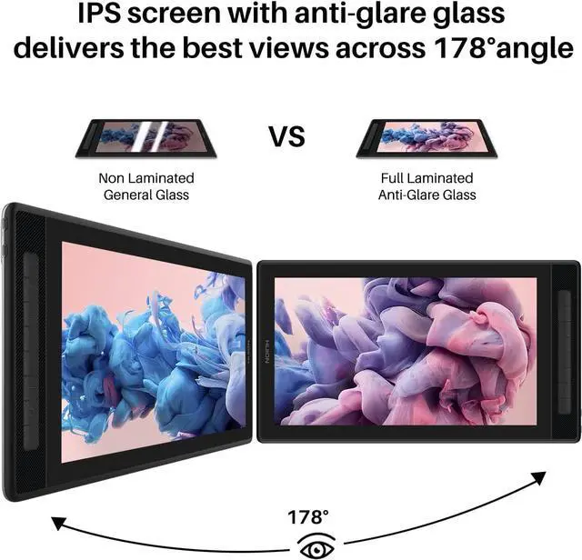 Alt view image 3 of 7 - 2022 HUION KAMVAS Pro 16 2.5K QHD Drawing Tablet with Screen QLED Full-Laminated Graphics Tablet with Battery-Free Pen, 15.6inch Digital Art Tablet Compatible with Mac, PC, Android & Linux
