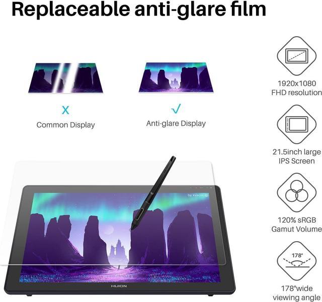 Alt view image 2 of 7 - HUION KAMVAS 22 Graphics Drawing Tablet with Screen 120% sRGB PW517 Battery-Free Stylus Adjustable Stand, 21.5inch Pen Display for Windows PC, Mac, Android
