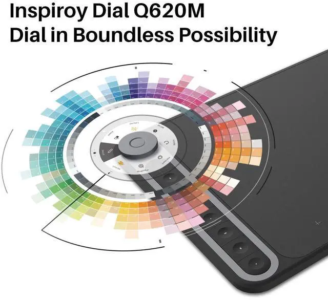 Alt view image 3 of 7 - Huion Inspiroy Dial Q620M Wireless Graphics Drawing Tablet 10 x 6 Inch, 8 Press Keys and Dial Controller, Tilt Function, Android Supported, Ideal Use for Distance Education and Wed Conference