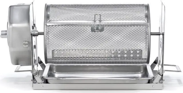 Alt view image 2 of 7 - Roto-Q 360 Rotisserie Basket (Round) Grill Accessory Stainless Steel Food Attachment For Chicken Wings, Nuggets, Fries, Mix Vegetables, Beans, Coffee, Popcorn, and much more.