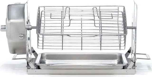 Alt view image 2 of 4 - Roto-Q 360 Rotisserie Cage (Flat) Grill Accessory Stainless Steel Food Attachment For Steak, Lobster, Baby Back Ribs, Lamb Chop, Fish, Seafood, Salmon, Chicken Wings, and much more.
