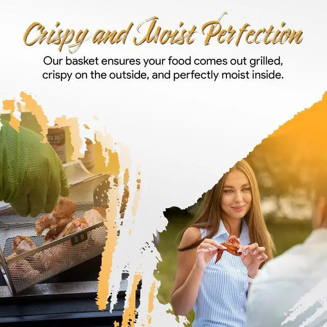 Alt view image 6 of 7 - ROTO-Q 360 Basic Set + Basket Bundle (Black) | Universal Non-Electric, Cordless Rotisserie with Round Basket | Portable BBQ Rotisserie Kit for Grills, Ovens & Smokers